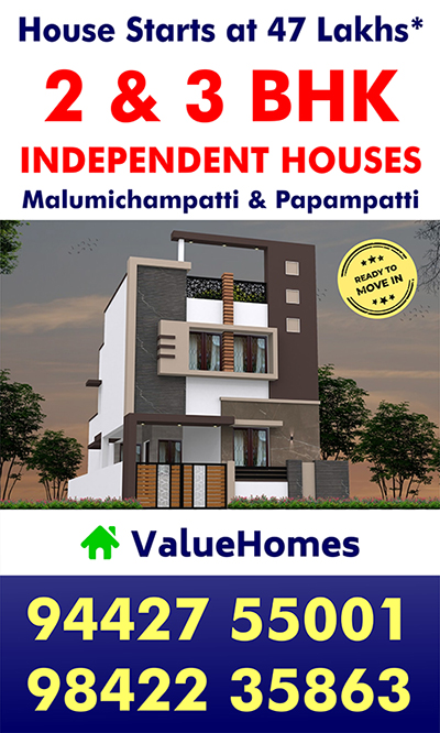 3BHK House for Sale in Malumicampatti Coimbatore